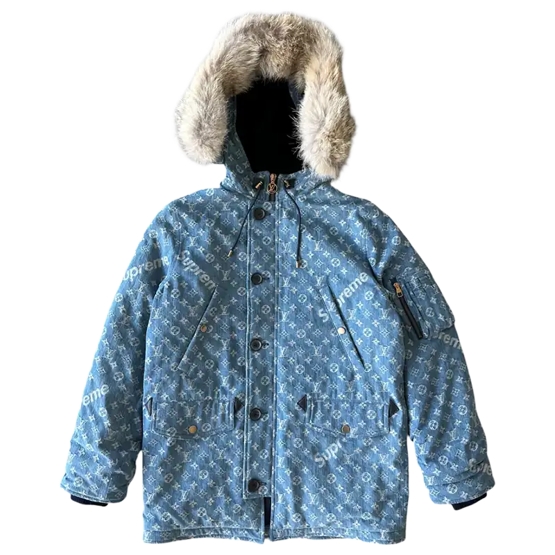 Supreme x Louis Vuitton Jacquard Denim N-3B Parka